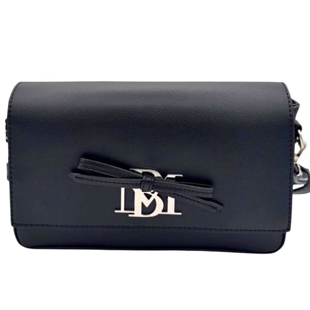 Badgley Mischka NWT Black Crossbody Bag with Bow Accent